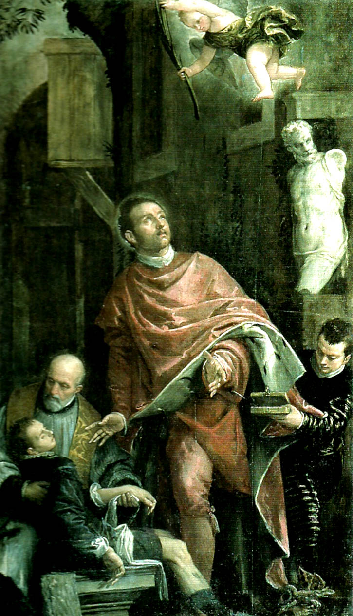 st. pantaleon heals a sick boy